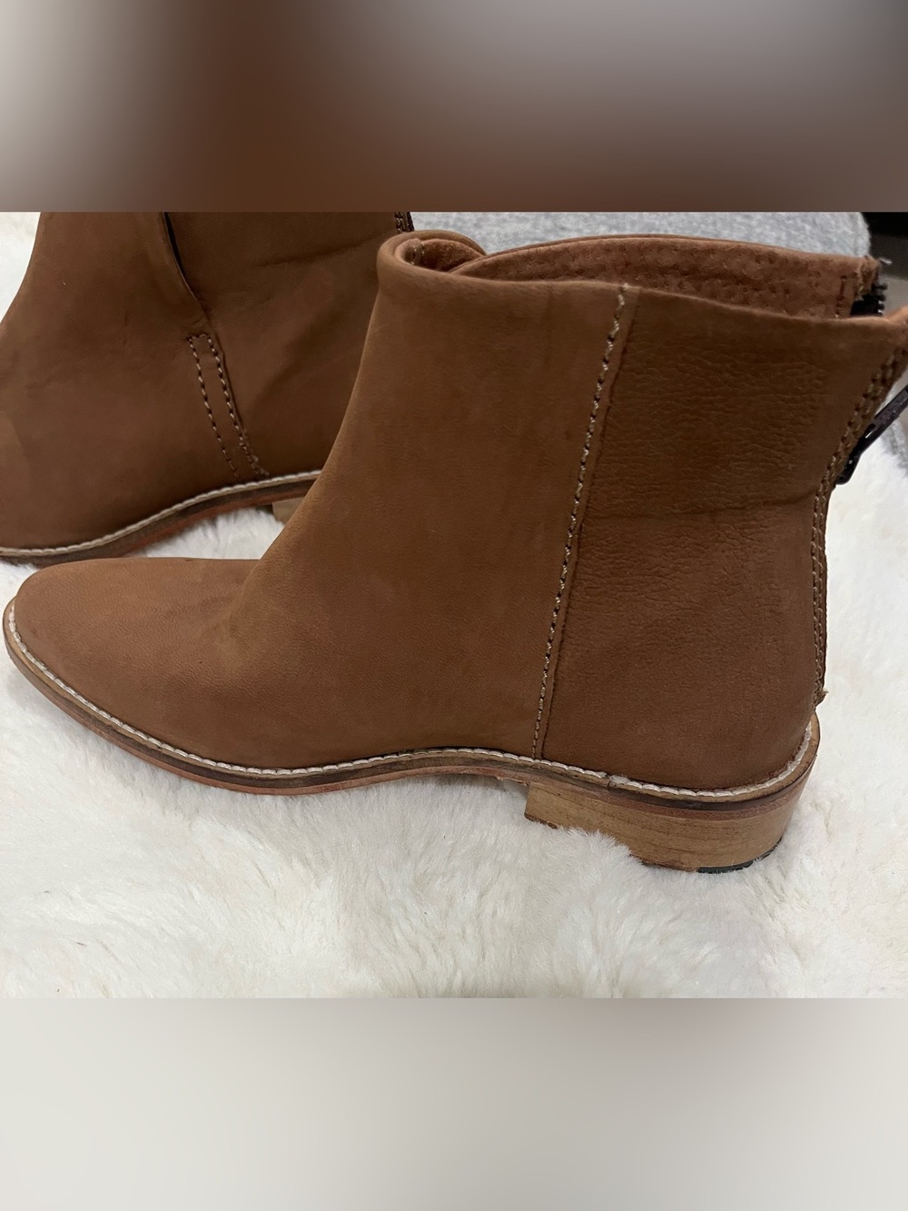 Free People Chestnut Tan Suede Ankle Booties
